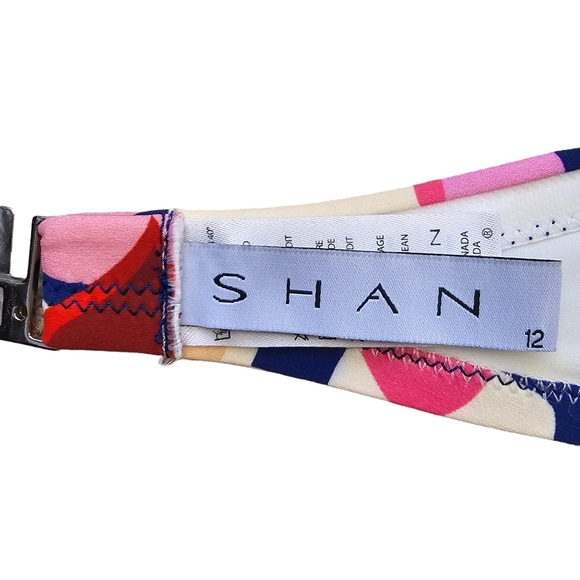 SHAN Alice Floral Print Lace Up Removable Strap Bandeau Swim Top Size 12 - Picture 4 of 12